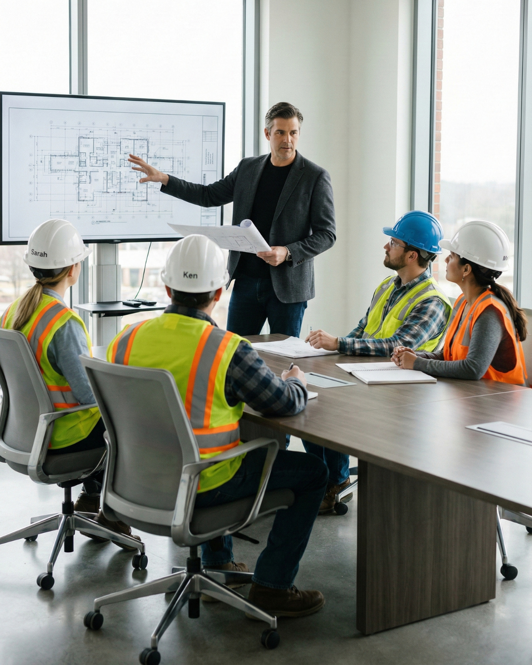 reuniao-claudio-araujo-schuller-com-engenheiros-de-automacao-na-obra-alto-padrao