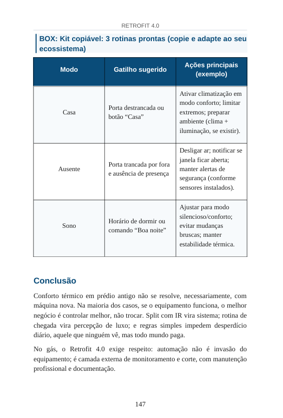 Página de miolo do livro Retrofit 4.0 com box e tabela